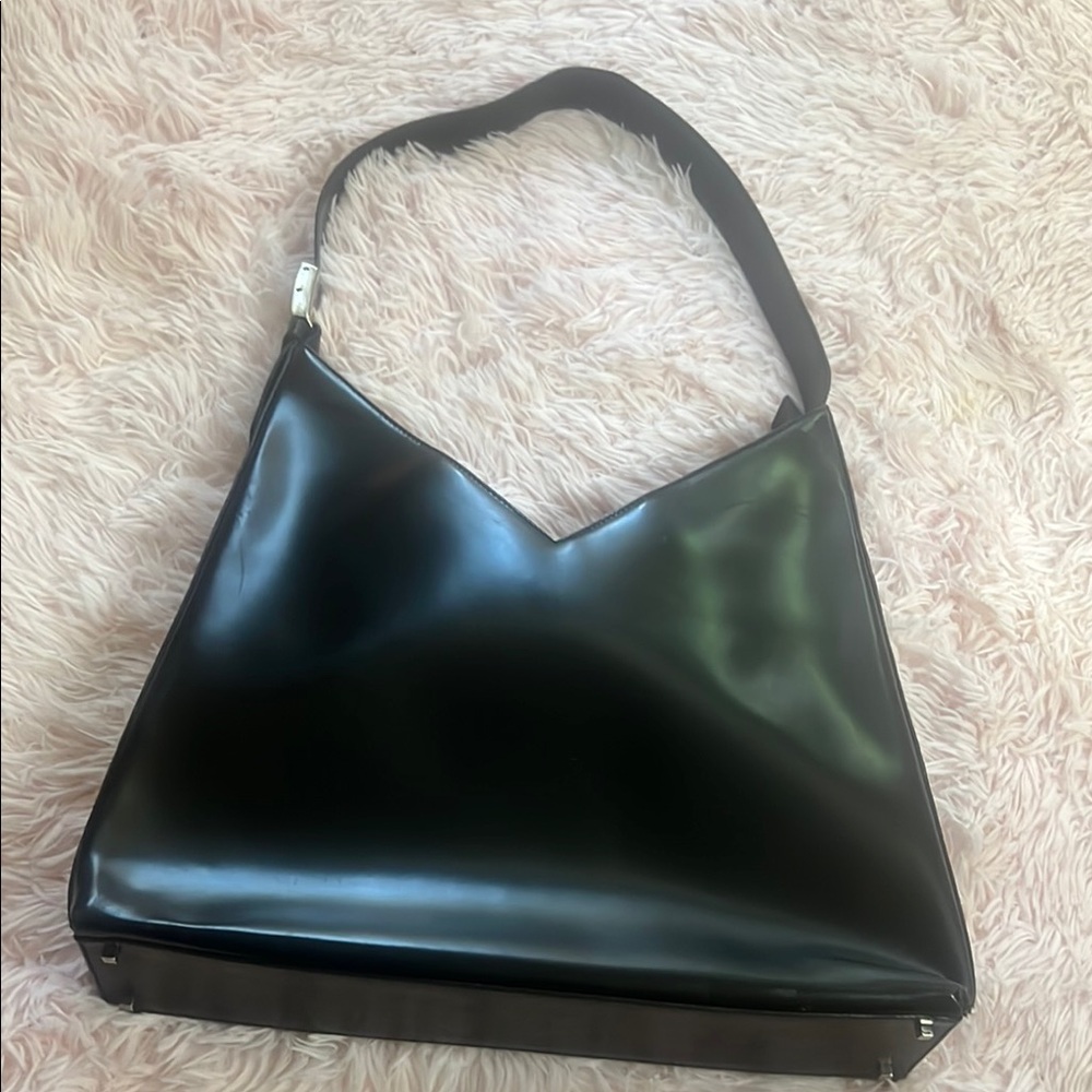 Salvatore Ferragamo Black Shoulder Bag Sleek Minimalist Design